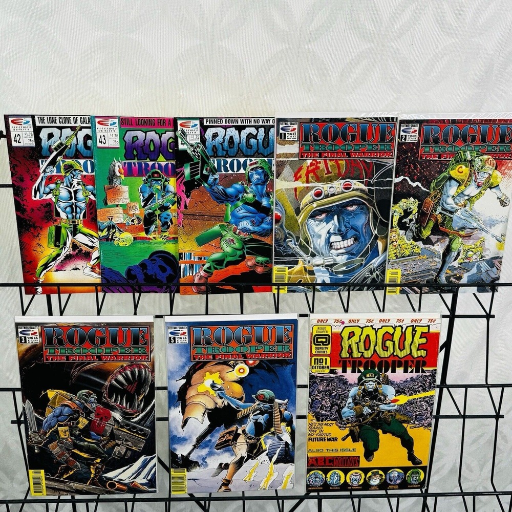 Rogue Trooper 1 42-44 & Final Warrior‎ 1-3 5 Lot Fleetway Quality Comics Key 1st